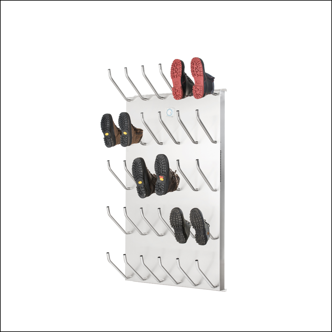 Schuhtrockner & Stiefeltrockner mit integrierter Raumentlüftung für 5,10,12,15,20 und 21 Paar Schuhe und Stiefel