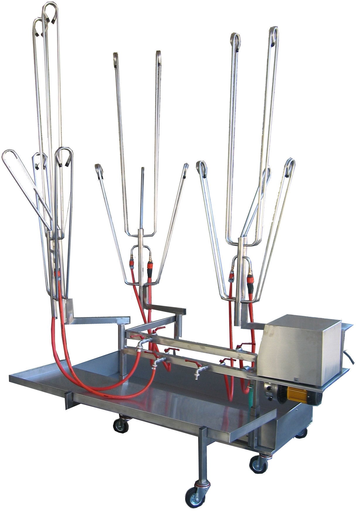 Modular and mobile washing, disinfecting and drying station